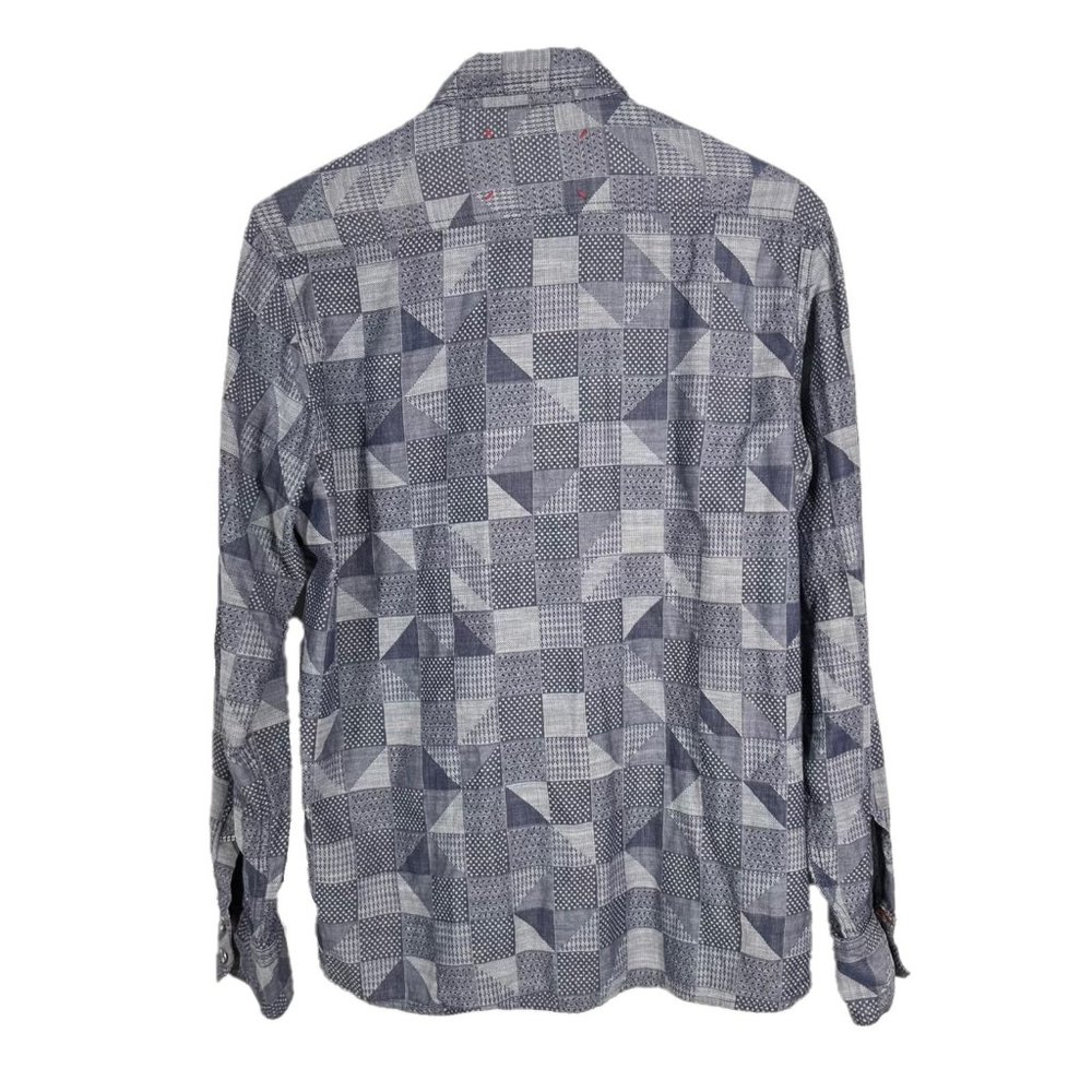 Robert Graham Patchwork Button Front Shirt Size M… - image 3